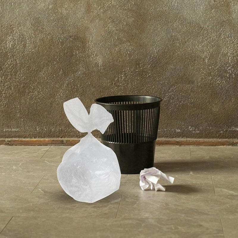 أكياس قمامة بلاستيكية بيضاء سميكة مقاس 45 × 50 بوصة، أكياس قمامة متينة، 150 قطعة، 5 لفات - Image 3